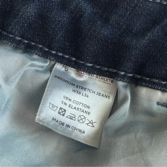 Taylored Athlete Blue Denim Men's Stretch Jeans Size 38X34 - Picture 4 of 10